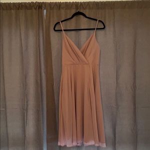 Lavender spaghetti strap dress.